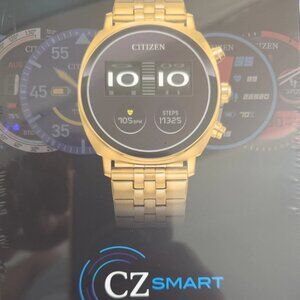 Citizen CZ Smart Touchscreen Gold Stainless Steel Smart Watch 44MM MX1002-57X